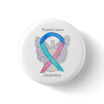 Thyroid Cancer Angel Awareness Ribbon Pins