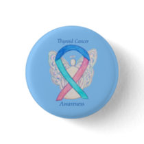 Thyroid Cancer Angel Awareness Ribbon Pins