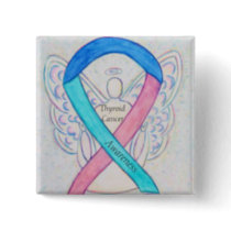 Thyroid Cancer Angel Awareness Ribbon Pins