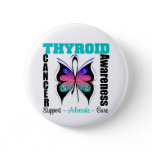 Thyroid Cancer  Awareness Butterfly Button