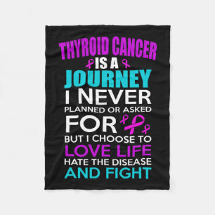 Thyroid Cancer Awareness Fleece Blanket