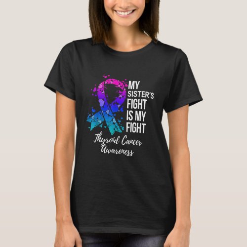 Thyroid Cancer Awareness Lover Heart T_Shirt