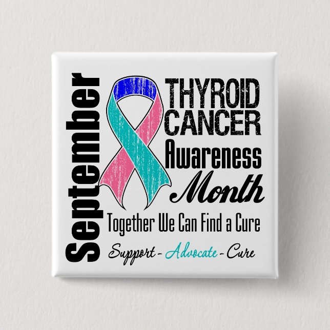 Thyroid Cancer Awareness Month 11 Button (Front)