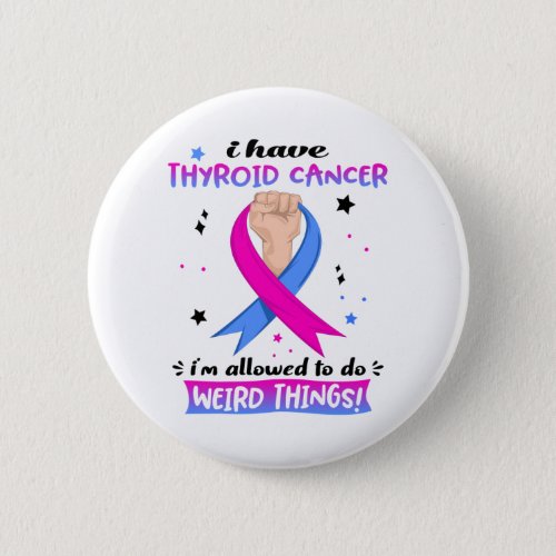 Thyroid Cancer Awareness Month Ribbon Gifts Button