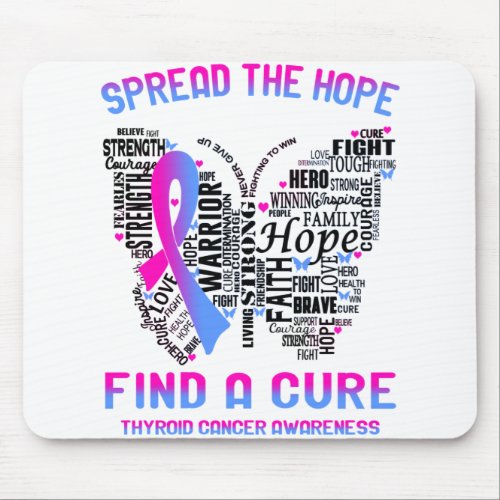 Thyroid Cancer Awareness Month Ribbon Gifts Mouse Pad