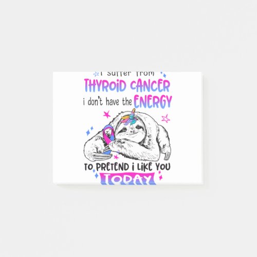 Thyroid Cancer Awareness Month Ribbon Gifts Post_it Notes