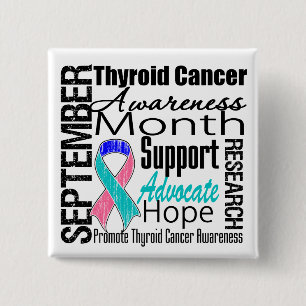 Thyroid Cancer Awareness Month Tribute Pinback Button