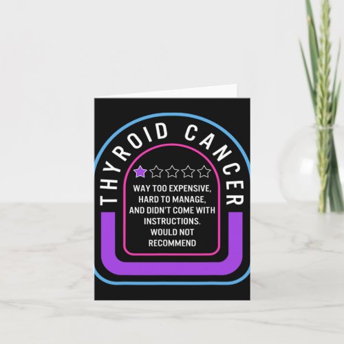 Thyroid Cancer Awareness One Star Rating Thyroid F Card