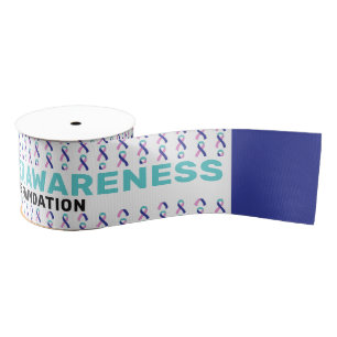 Thyroid Cancer Awareness Pattern Ribbon