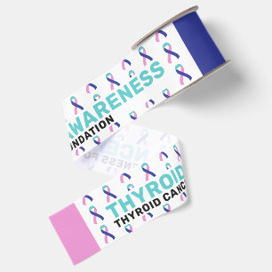 Thyroid Cancer Awareness Pattern Ribbon