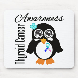 Thyroid Cancer Awareness Penguin Mouse Pad