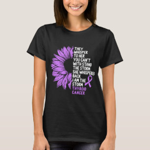 Thyroid Cancer Awareness Purple Ribbon the Storm T-Shirt