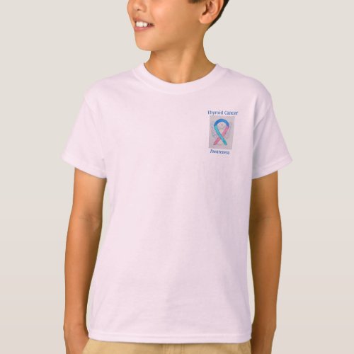 Thyroid Cancer Awareness Ribbon Angel Custom Tee