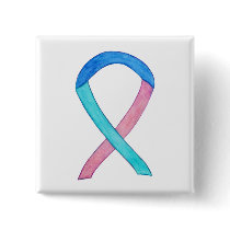 Thyroid Cancer Awareness Ribbon Custom Button Pins