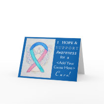 Thyroid Cancer Awareness Ribbon Custom Cause Cards