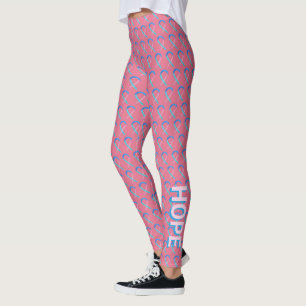 Thyroid Cancer Awareness Ribbon Custom Leggings