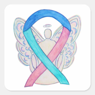 Thyroid Cancer Awareness Ribbon Sticker Decals