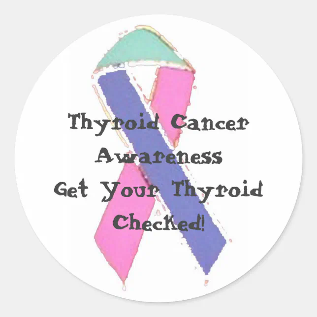 Thyroid Sticker Rwalistic Thyroid Cancer Awareness sticker | Zazzle