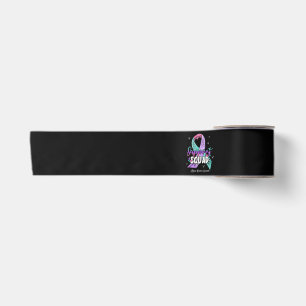 Thyroid Cancer Awareness Support Squad Satin Ribbon