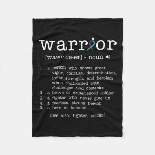 Thyroid Cancer Awareness Supporter Ribbon  Fleece Blanket