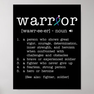 Thyroid Cancer Awareness Supporter Ribbon  Poster