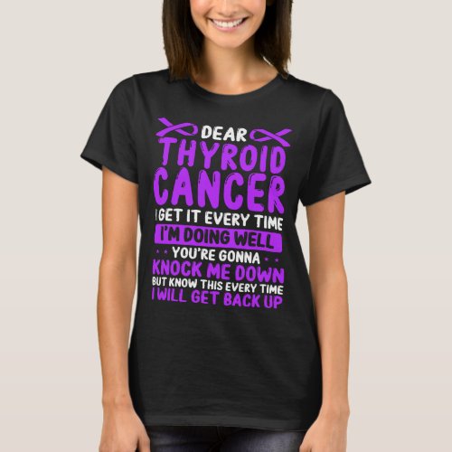 Thyroid Cancer Awareness  Thyroid Cancer Ribbon T_Shirt