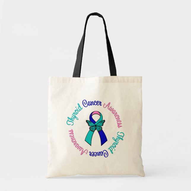 Thyroid Cancer Awareness Tote Bag (Front)