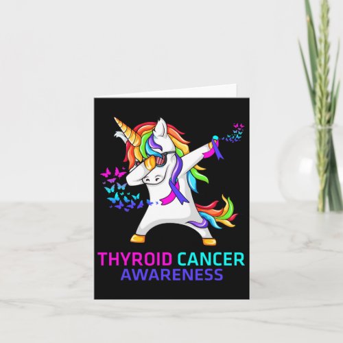 Thyroid Cancer Awareness Unicorn  Card