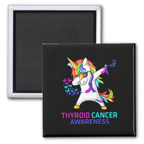 Thyroid Cancer Awareness Unicorn  Magnet