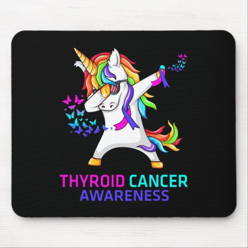 Thyroid Cancer Awareness Unicorn  Mouse Pad