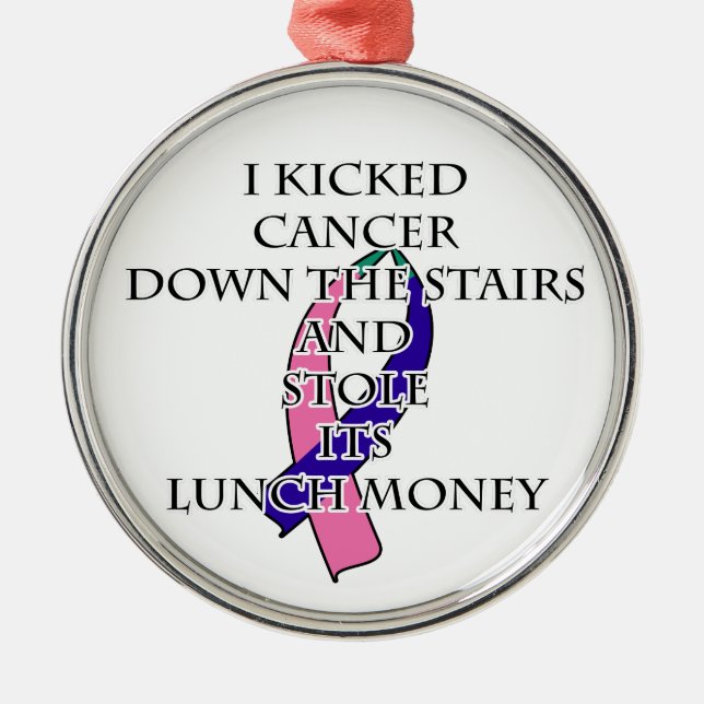 Thyroid Cancer Bully Metal Ornament (Front)