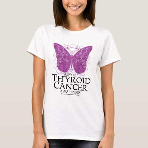 Thyroid Cancer Butterfly T_Shirt