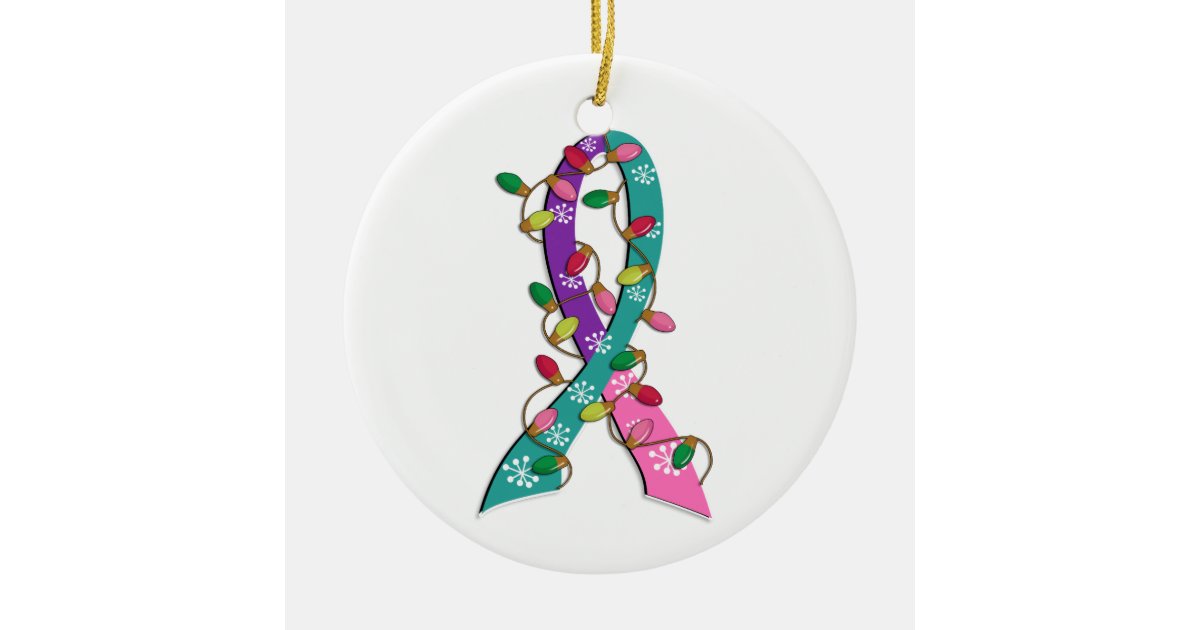 Stunning Ceramic Ornaments with Playful Ribbon Accents