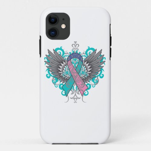 Thyroid Cancer Cool Wings iPhone 11 Case