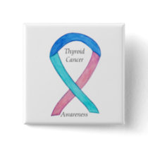 Thyroid Cancer Custom Awareness Ribbon Pins