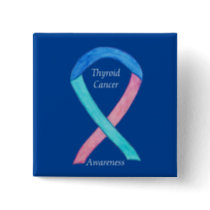 Thyroid Cancer Custom Awareness Ribbon Pins