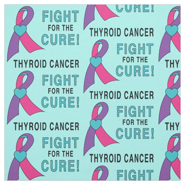 Thyroid Cancer: Fight for the Cure! Fabric (Swatch)