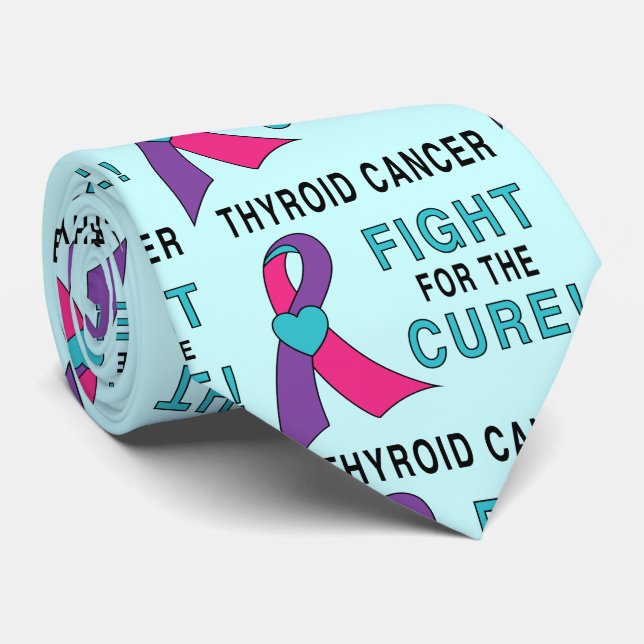 Thyroid Cancer: Fight for the Cure! Neck Tie (Rolled)