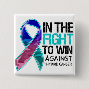 Thyroid Cancer - Fight To Win Button