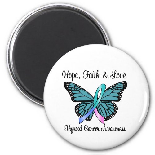 Thyroid Cancer Hope Butterfly Magnet