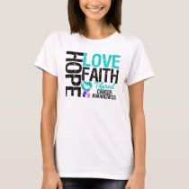 Thyroid Cancer Hope Love Faith T-Shirt