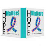 Thyroid Cancer Hope Matters Jeweled Ribbon Binders