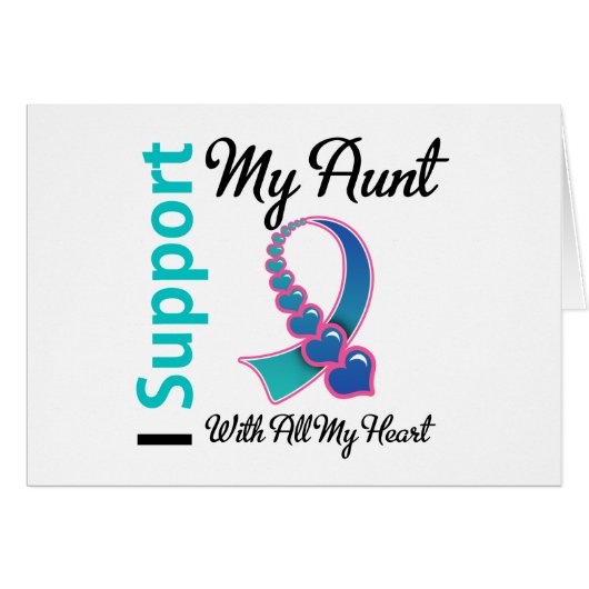 Thyroid Cancer I Support My Aunt Cards (Front Horizontal)