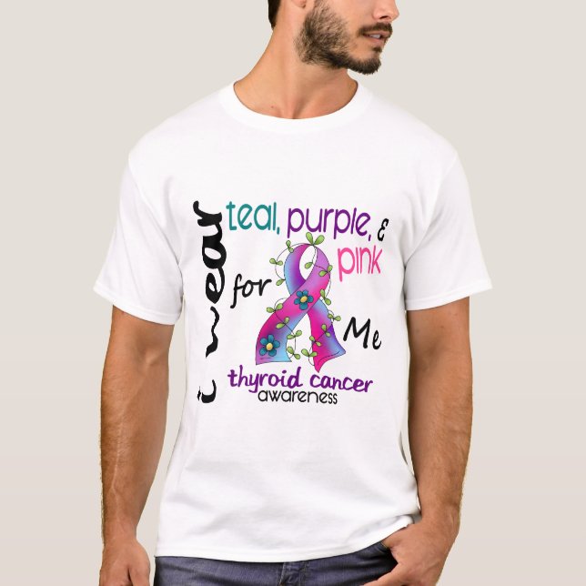 Thyroid Cancer I Wear Ribbon For ME 43 T-Shirt (Front)