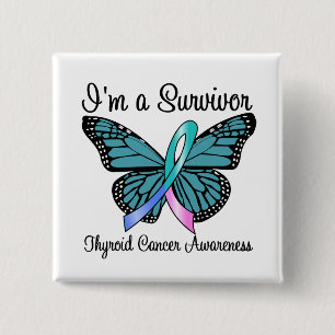 Thyroid Cancer I'm a Survivor Button