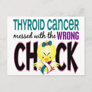 Thyroid Cancer Messed With The Wrong Chick Postcard