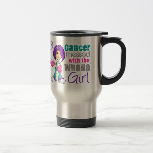 Thyroid Cancer Messed With Wrong Girlpng Travel Mug