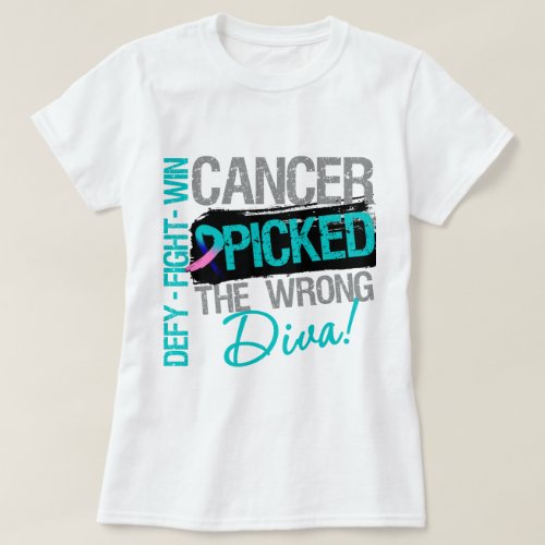 Thyroid Cancer Picked The Wrong Diva T_Shirt