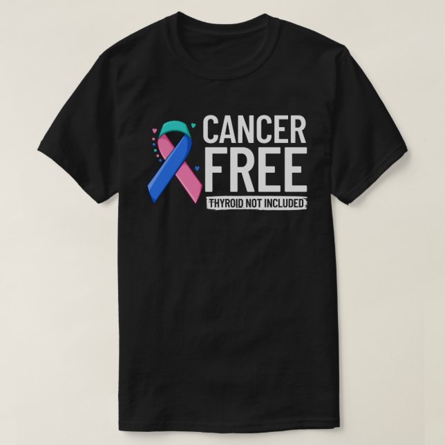 Thyroid Cancer Ribbon Awareness Survivor T-Shirt (Design Front)