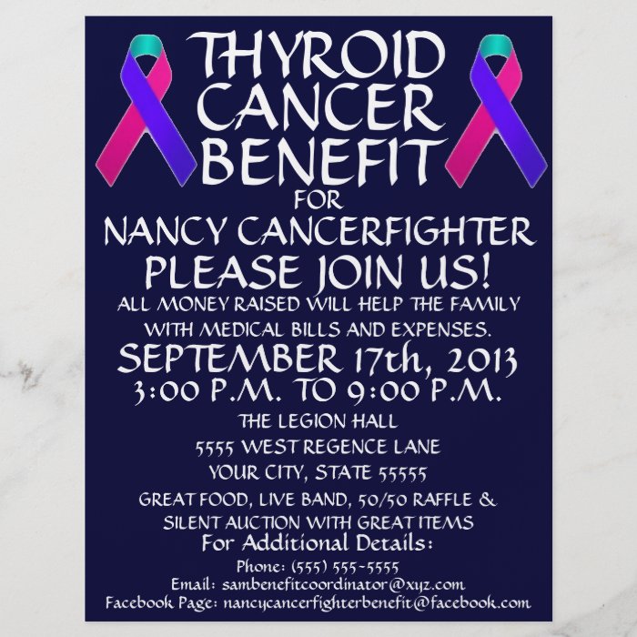 Thyroid Cancer Ribbon Benefit Flyer